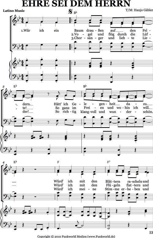Product picture Ehre sei dem Herrn - Noten für Chor und Klavier