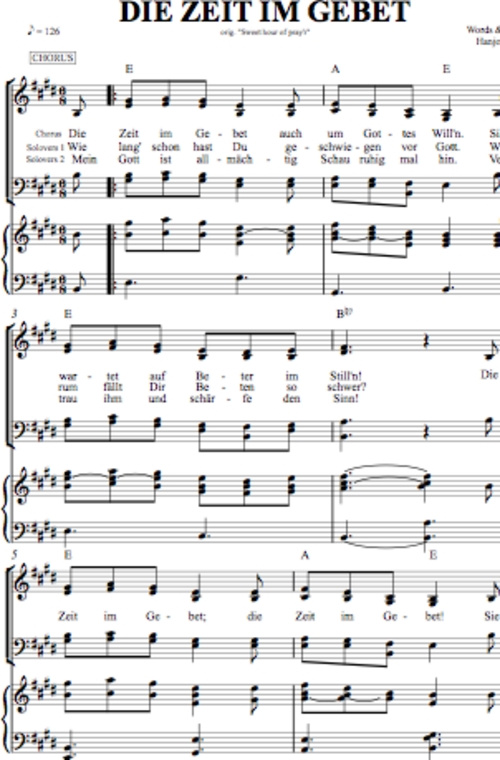 Product picture Die Zeit im Gebet - F&uuml;r Chor und Klavier
