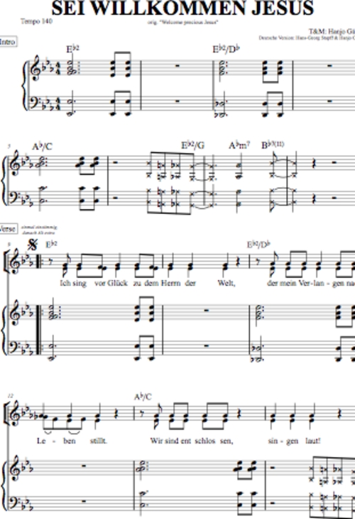Product picture Sei willkommen Jesus - F&uuml;r Chor und Klavier