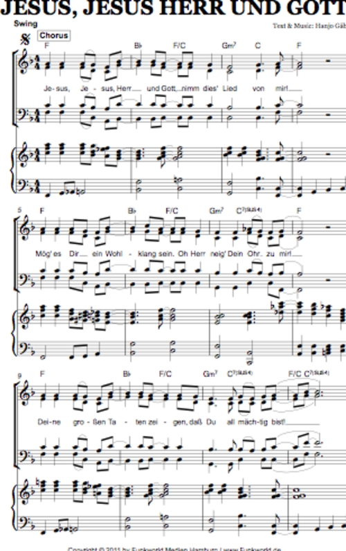 Product picture Jesus Jesus Herr und Gott - für Klavier und Chor