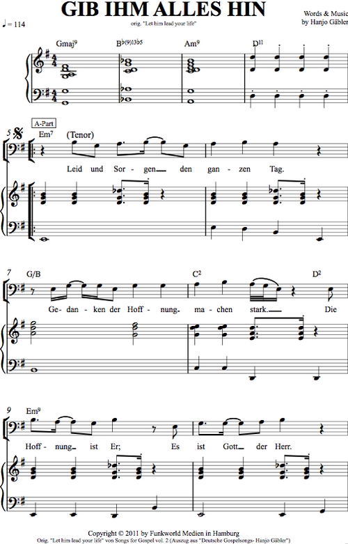 Product picture Gib ihm alles hin - Für Chor und Klavier