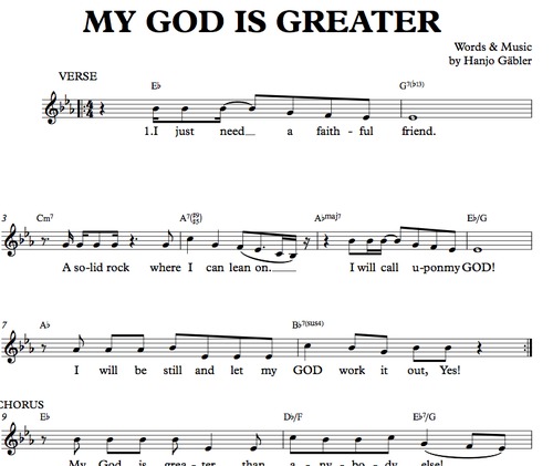 Product picture My God is greater - Sheet music for Choir