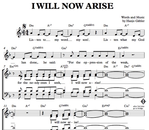 Product picture I will now arise - Hanjo Gäbler Sheet Music
