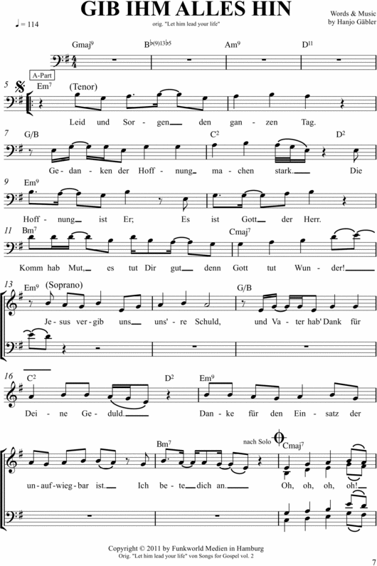 Product picture Gib ihm alles hin - Deutscher Gospelsong