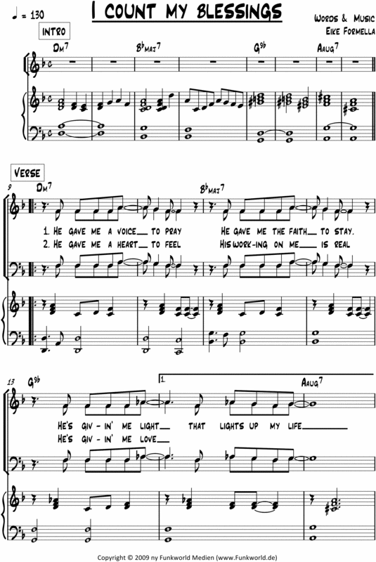 Product picture Count my blessings - Eike Formella - Scores for Gospelchoirs