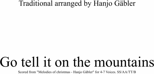 Product picture Go tell it on the mountains