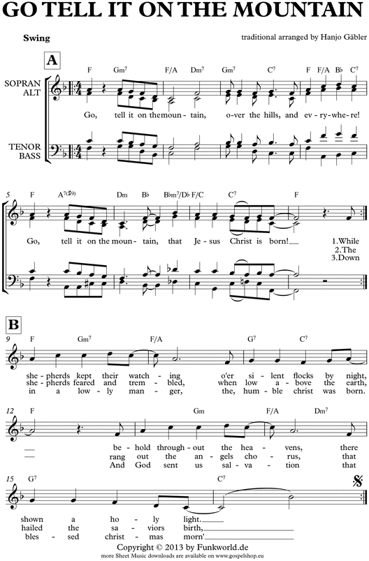 Product picture Go tell it on the mountain - Sheet Music for Choir