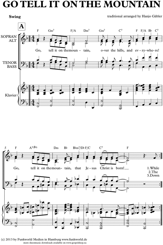 Product picture Go tell it on the mountains - Piano Sheet Music