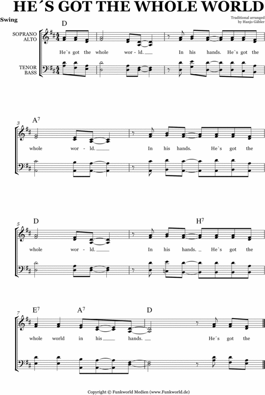 Product picture Hes got the whole world - Sheet Music