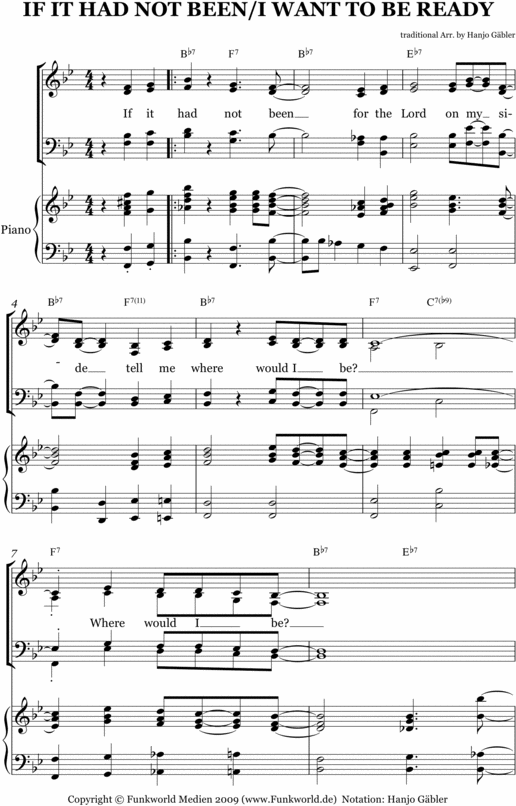 Product picture If it had not been and I want to be ready Medley