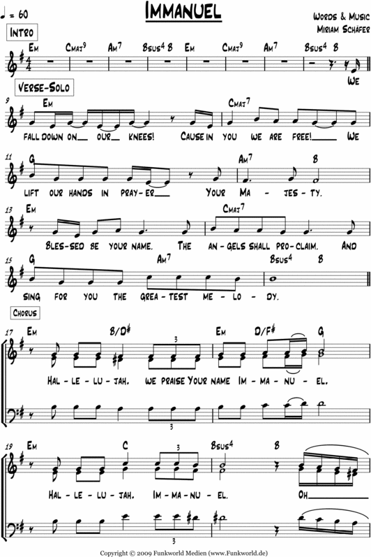 Product picture Immanuel - Choir Sheet Music / Miriam Schafer