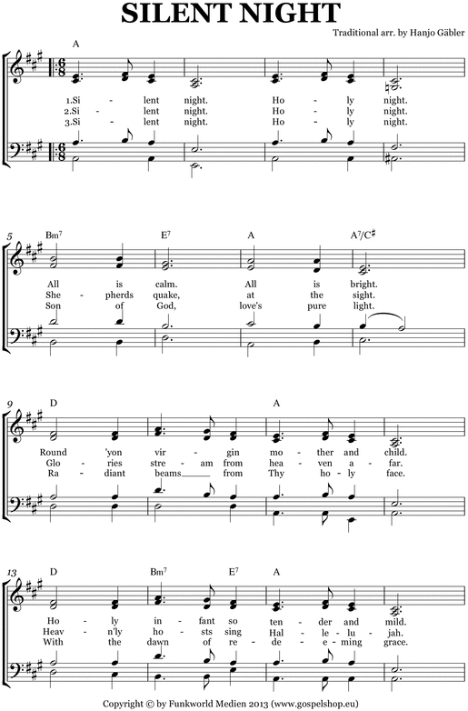 Product picture Silent night holy night - Choir Sheet Music