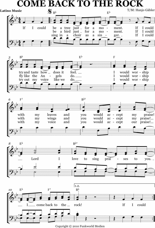 Product picture Come back to the Rock - Gospelsong