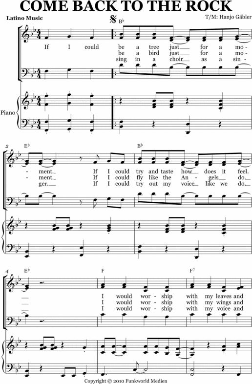 Product picture Come back to the rock - With choir and piano parts